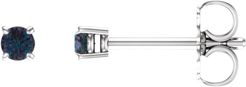 Round 4-Prong Lightweight Stud Earrings