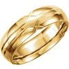 14K Yellow 6 mm Design Band Size 5 Ref 209630