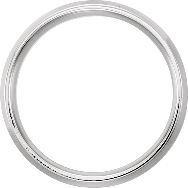 10K White 7 mm Beveled-Edge Comfort-Fit Band Size 11