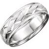 Continuum Sterling Silver 7 mm Design Band with Satin Finish and Milgrain Size 11 Ref 4691965