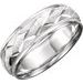 Sterling Silver 7 mm Design Band with Satin Finish & Milgrain Size 11