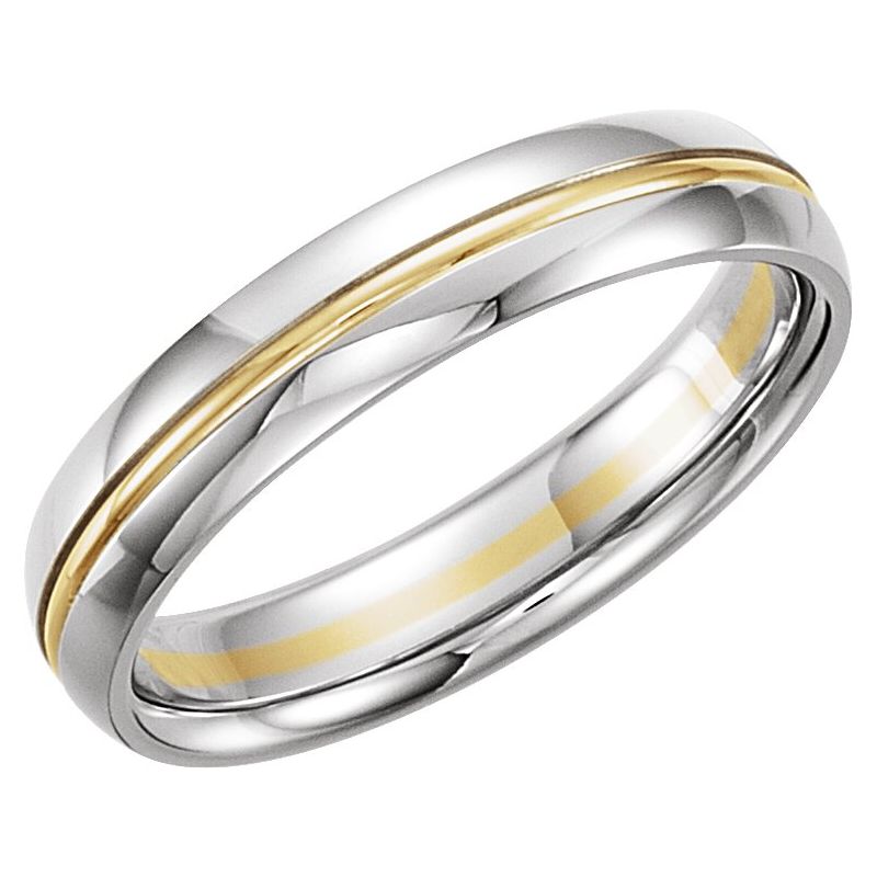 Grooved Comfort-Fit Half Round Band