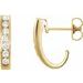 14K Yellow 3/8 CTW Diamond Earrings