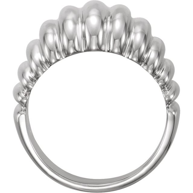 14K White Design Ring
