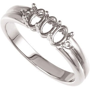 Accented Grooved Family Ring