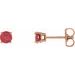 14K Rose 4 mm Lab-Grown Ruby Stud Earrings