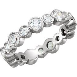 Cubic Zirconia Eternity Band or Mounting