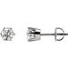 14K White 1 CTW Natural Diamond Stud Earrings