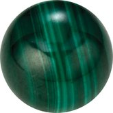 Round Genuine Malachite Bead