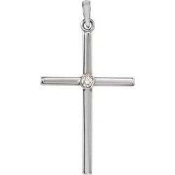 Diamond or Gemstone Cross Pendant or Mounting