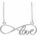 Sterling Silver 27.5x8.4 mm Infinity-Inspired Love 17