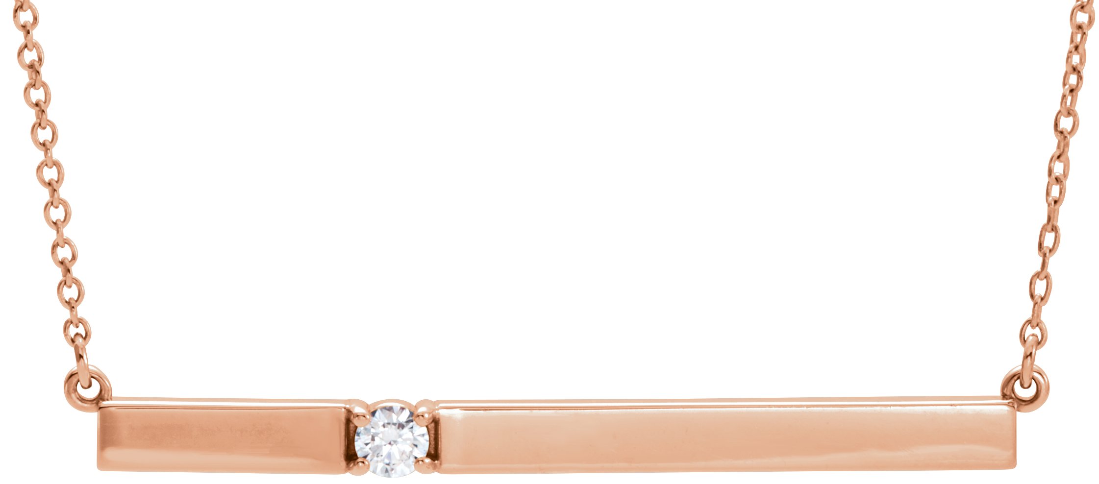 Engravable Accented Bar Necklace or Center