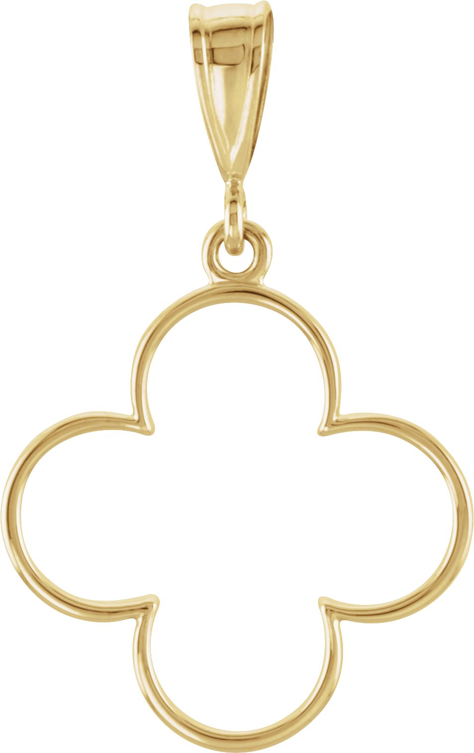 14K Yellow Gold Decorative Pendant