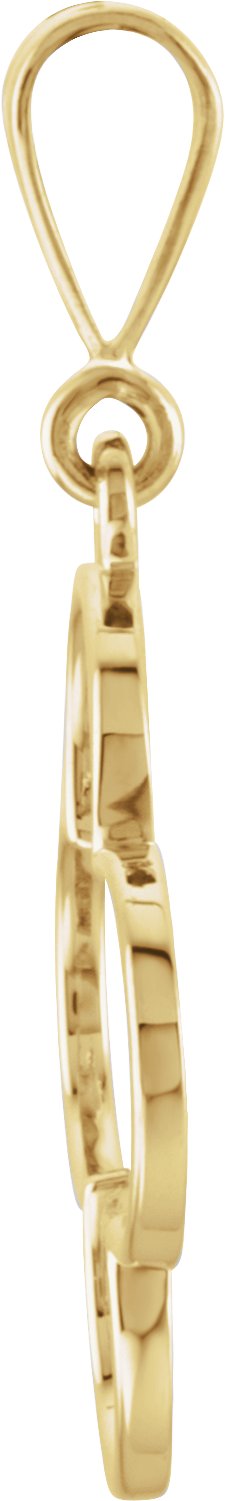 14K Yellow Gold Decorative 18