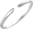 14K White Ultra-Light Coined Comfort-Fit Tapered Open Shank for 4-Prong Setting