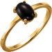 14K Yellow 8x6 mm Oval Natural Onyx Cabochon Ring