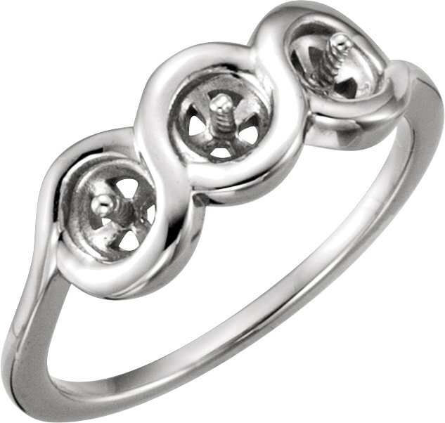 Three-Stone Pearl Ring