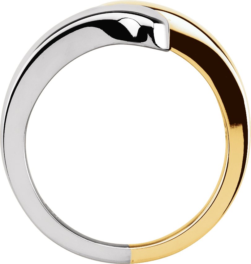 14K Yellow/White Bypass Ring