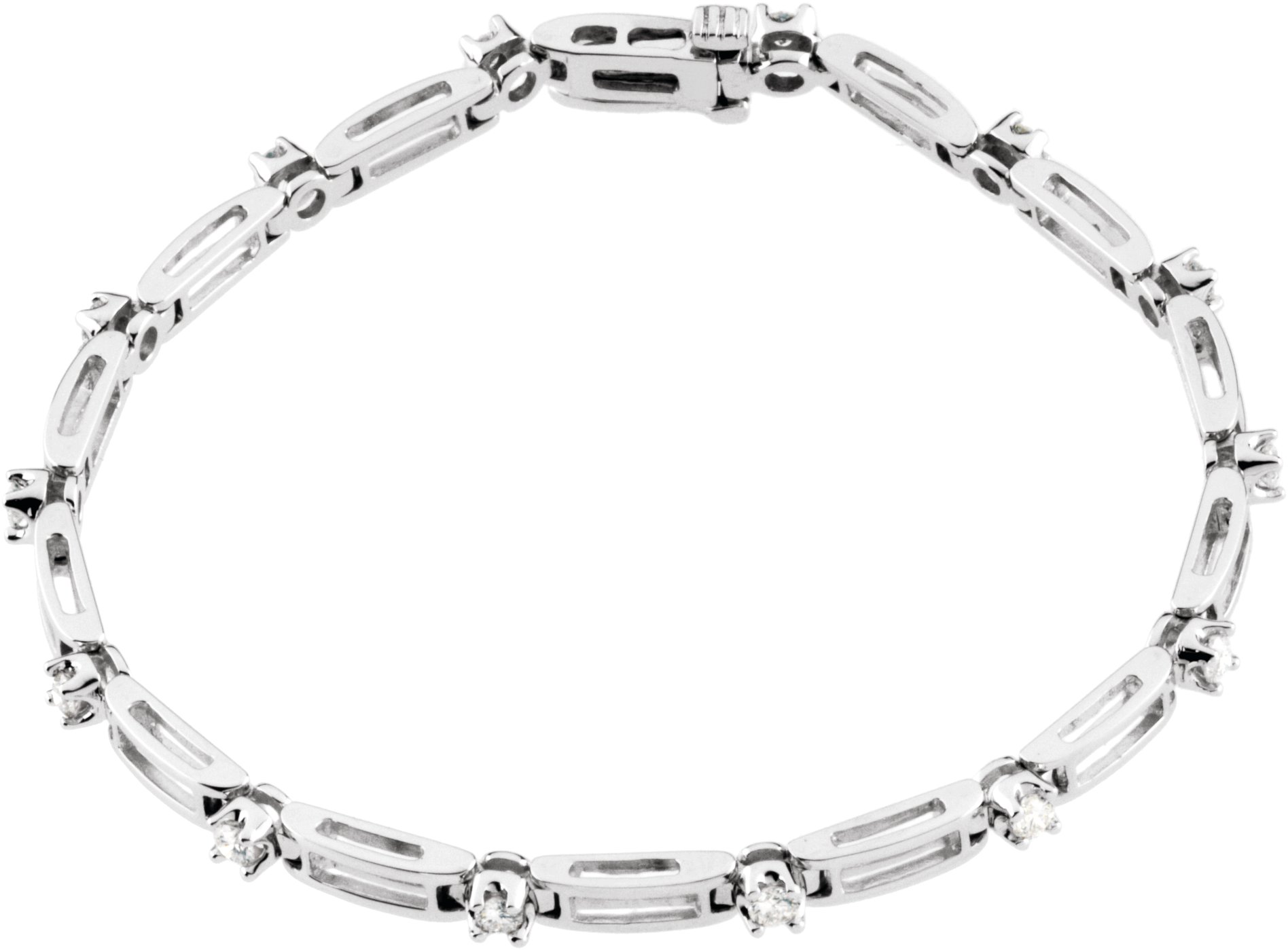 14K White 3/4 CTW Natural Diamond Line 7