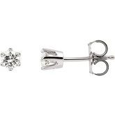 Round 6-Prong Stud Earrings