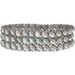 Sterling Silver Freshwater Cultured Grey Pearl 3 Row Stretch Bracelet