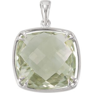 Sterling Silver Green Quartz Pendant Ref. 3141151