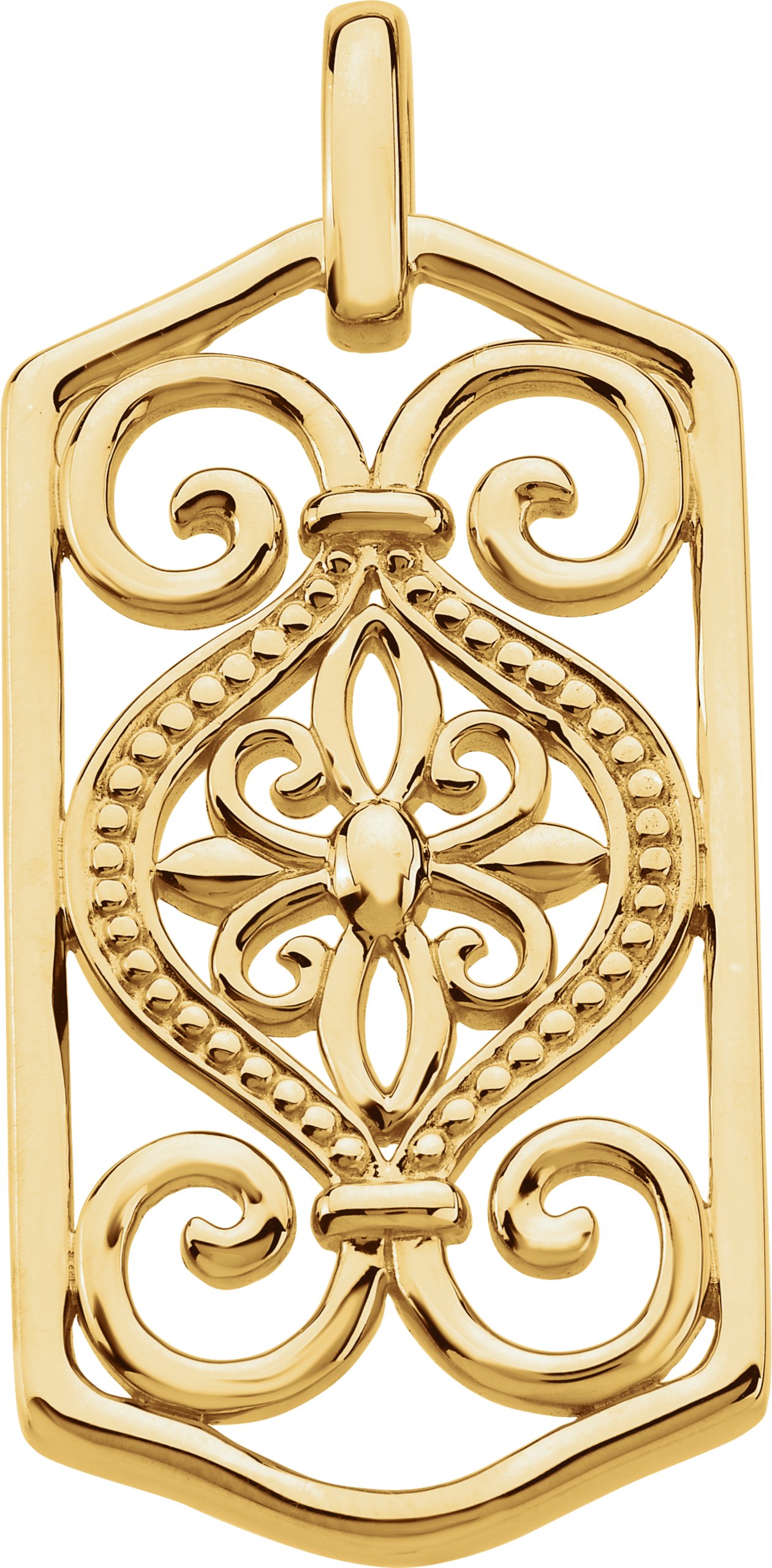 Scroll Design Filigree Pendant