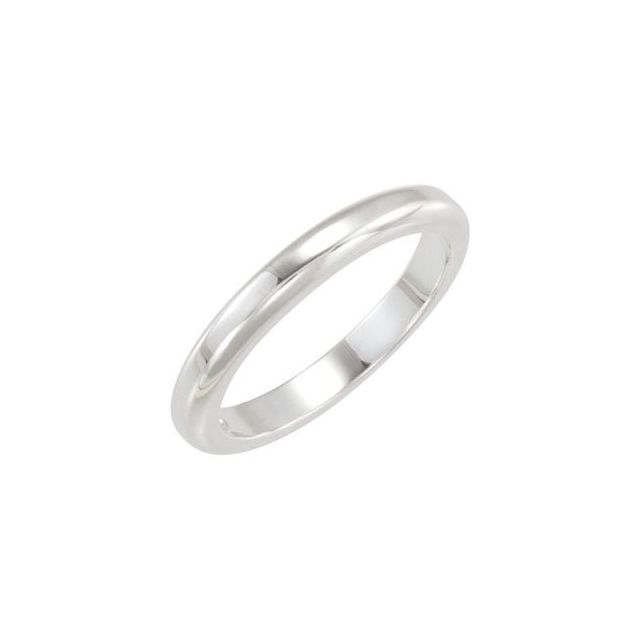 10K X1 White Plain Stackable Ring