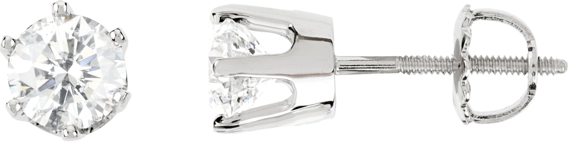 14K White 1/3 CTW Natural Diamond Stud Earrings