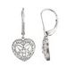 Sterling Silver .01 CTW Natural Diamond Heart Earring