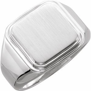 Sterling Silver Posh Mommy® Square Signet Ring