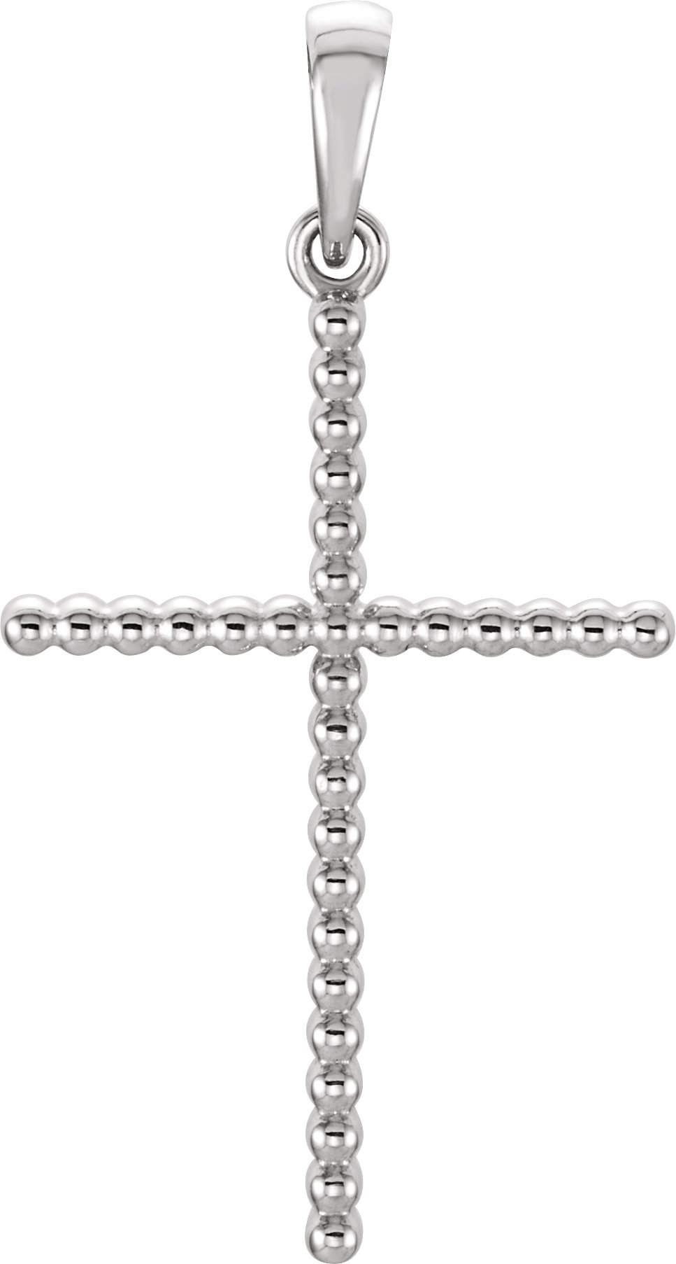 Sterling Silver Beaded Cross Pendant