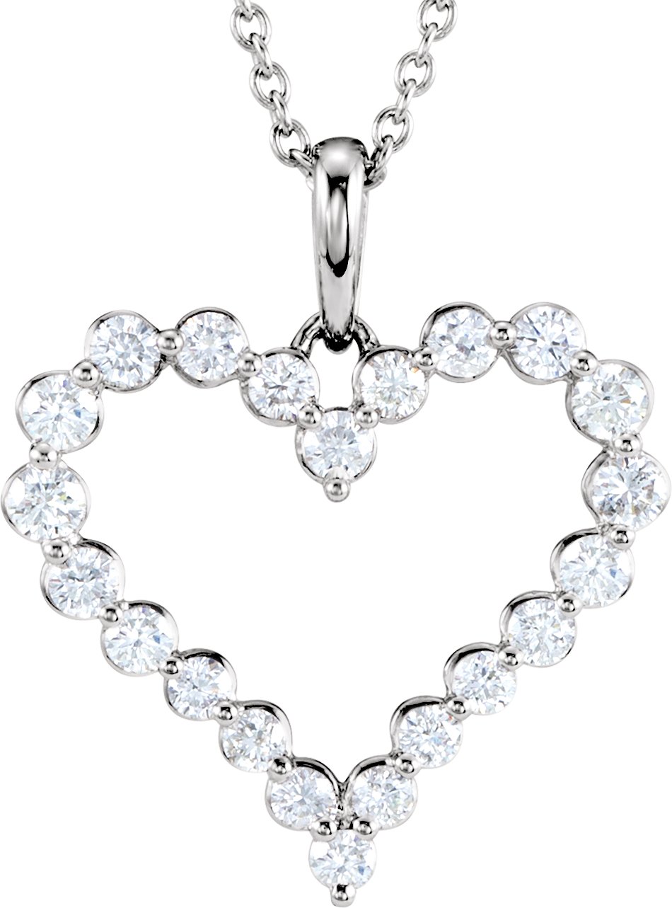 Diamond Heart Necklace 1 CTW Ref 656888