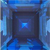 Square Lab-Grown Blue Sapphire