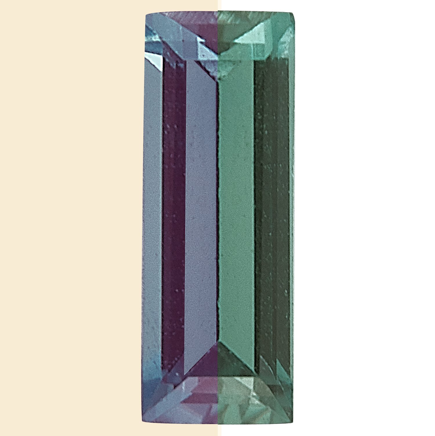 Straight Baguette Lab Created Alexandrite