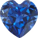 Heart Lab-Grown Blue Sapphire