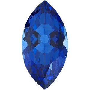Marquise Lab Created Blue Sapphire