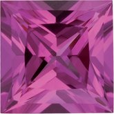Square Lab-Grown Pink Sapphire