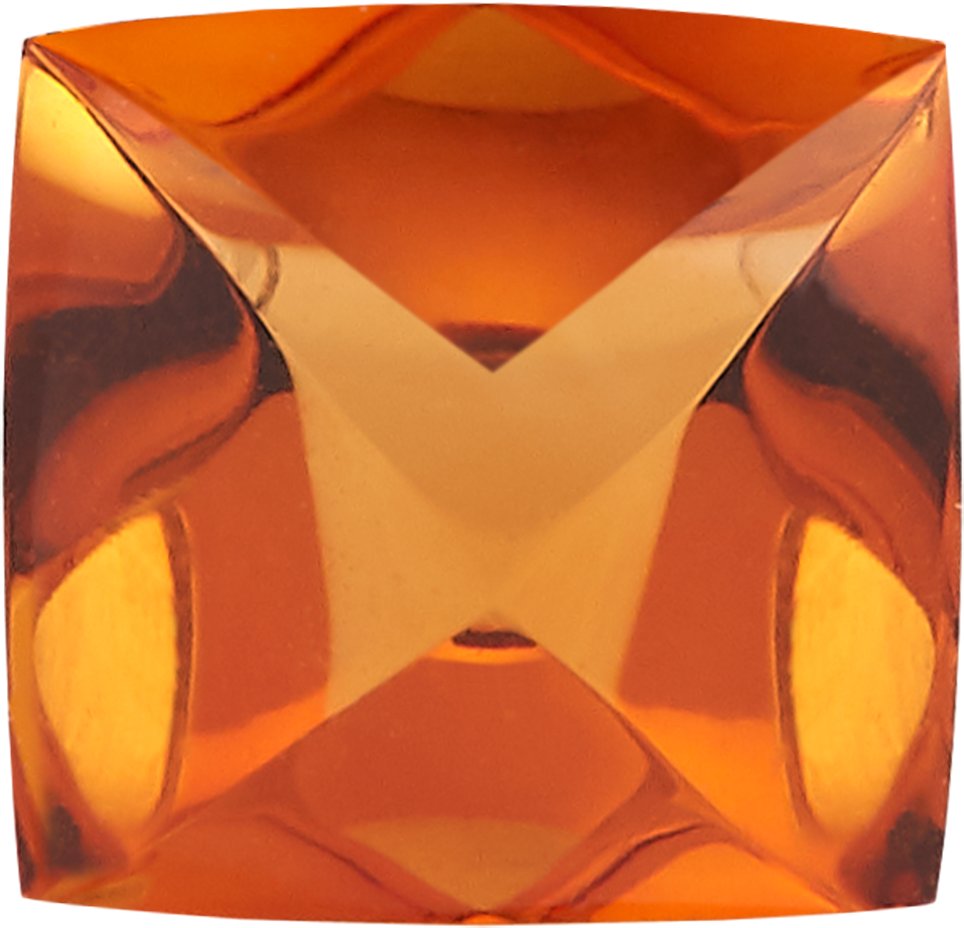 Square Natural Cabochon Citrine