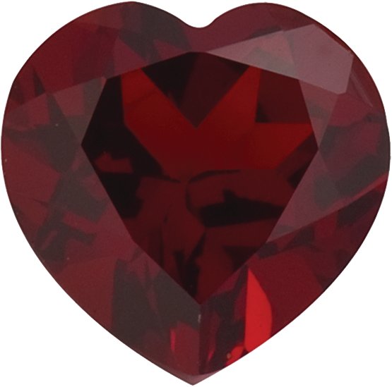 Heart Natural Mozambique Garnet