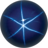 Round Lab-Grown Blue Star Sapphire