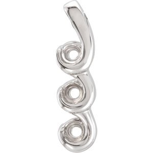 Three-Stone Vertical Wave Pendant