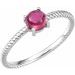 Platinum Natural Pink Tourmaline Ring