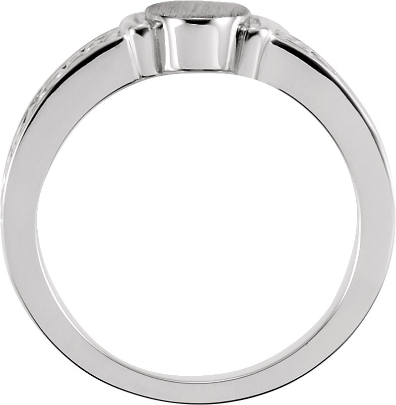 9.5x6 mm Oval Signet Ring view 4