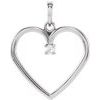 14K White .04 CTW Diamond Heart Pendant Ref. 10932309