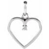 14K White .025 CTW Diamond Heart Pendant Ref. 10933006