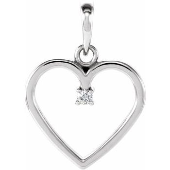 Platinum .025 CTW Diamond Heart Pendant Ref. 10933004