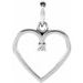 Platinum .025 CTW Natural Diamond Heart Pendant