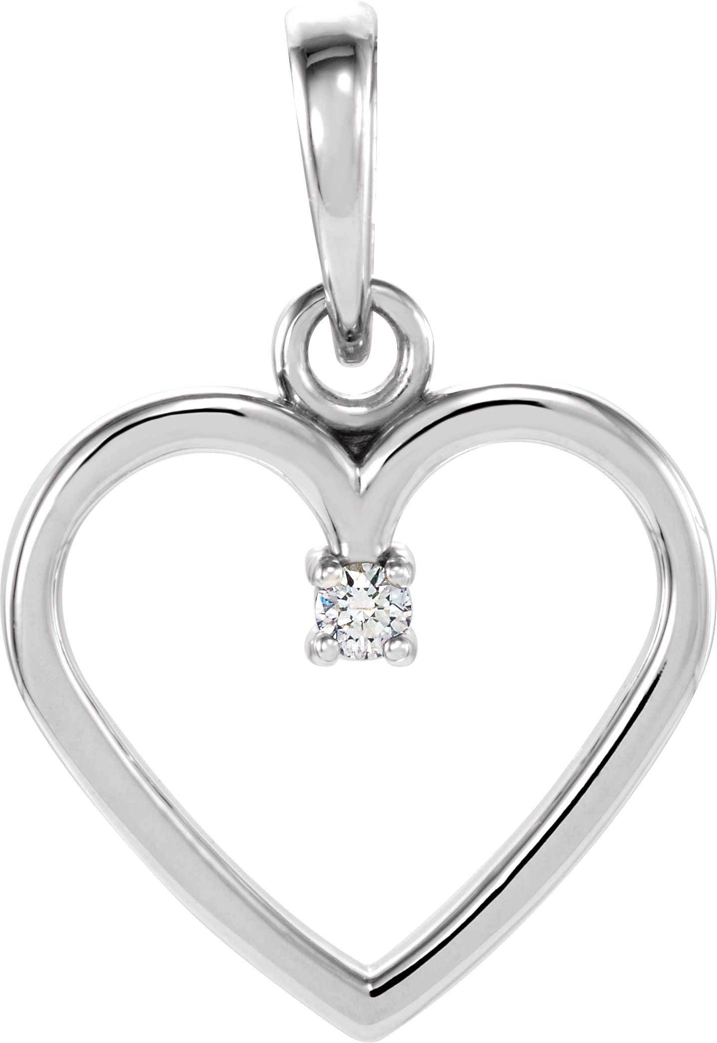Sterling Silver .02 CTW Diamond Heart Pendant Ref. 12173059