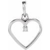 Sterling Silver .02 CTW Diamond Heart Pendant Ref. 12173059